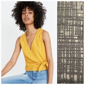 MAEWELL Textrured Wrap Tye Tank Top